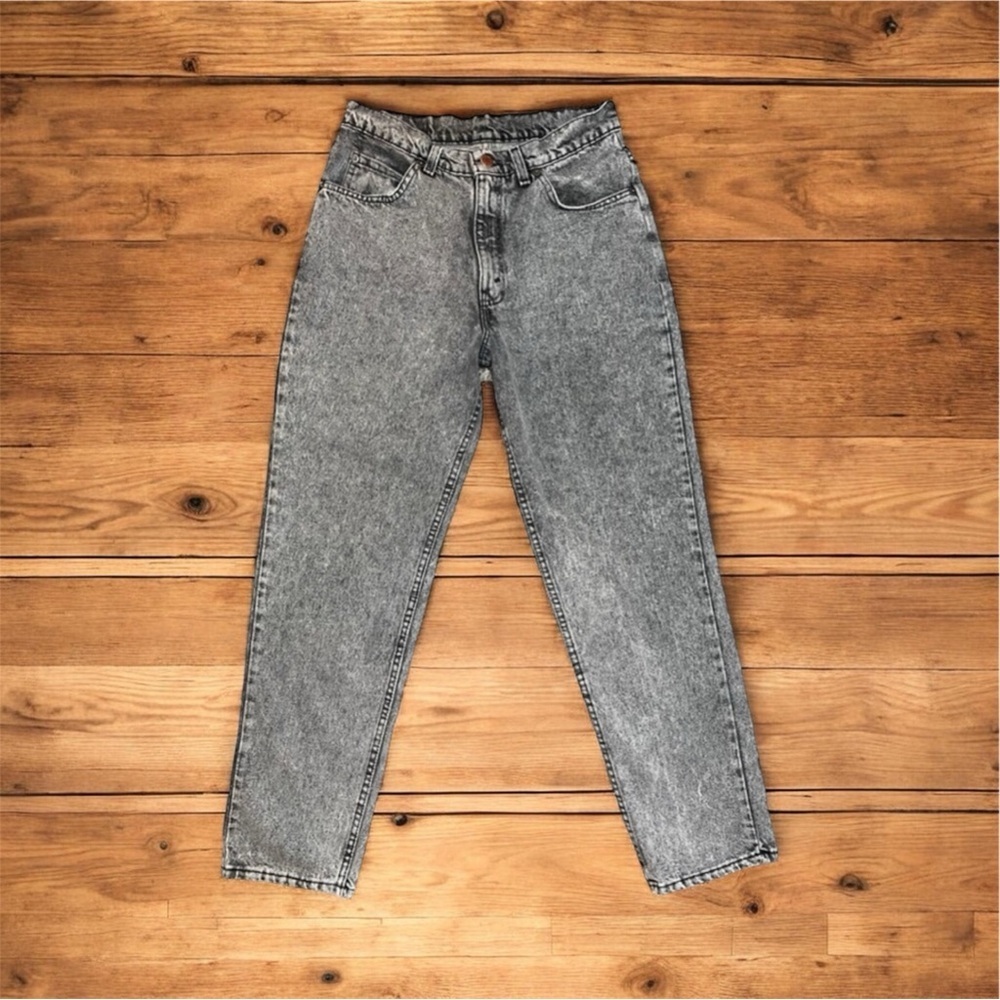 Vintage Britannia Gray Wash High Rise Tapered Jeans W32 L30